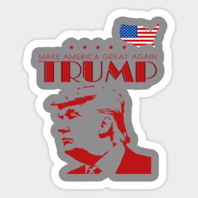 Donald Trump for President Make America Great Again T Shirt Sticker by Spring_C